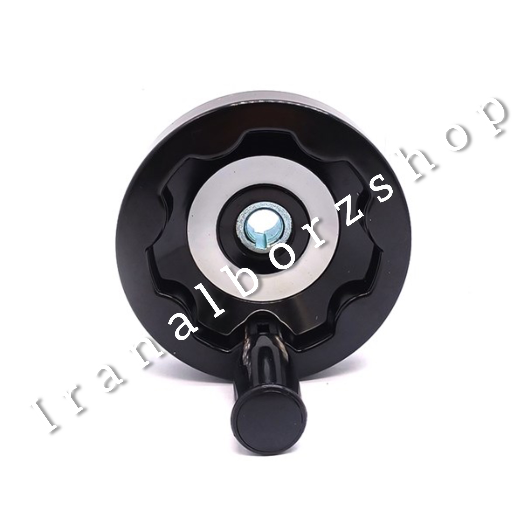دسته فلکه گرد باکالیت دسته تاشو قطر 10 سانتی‌متر کد 00202368