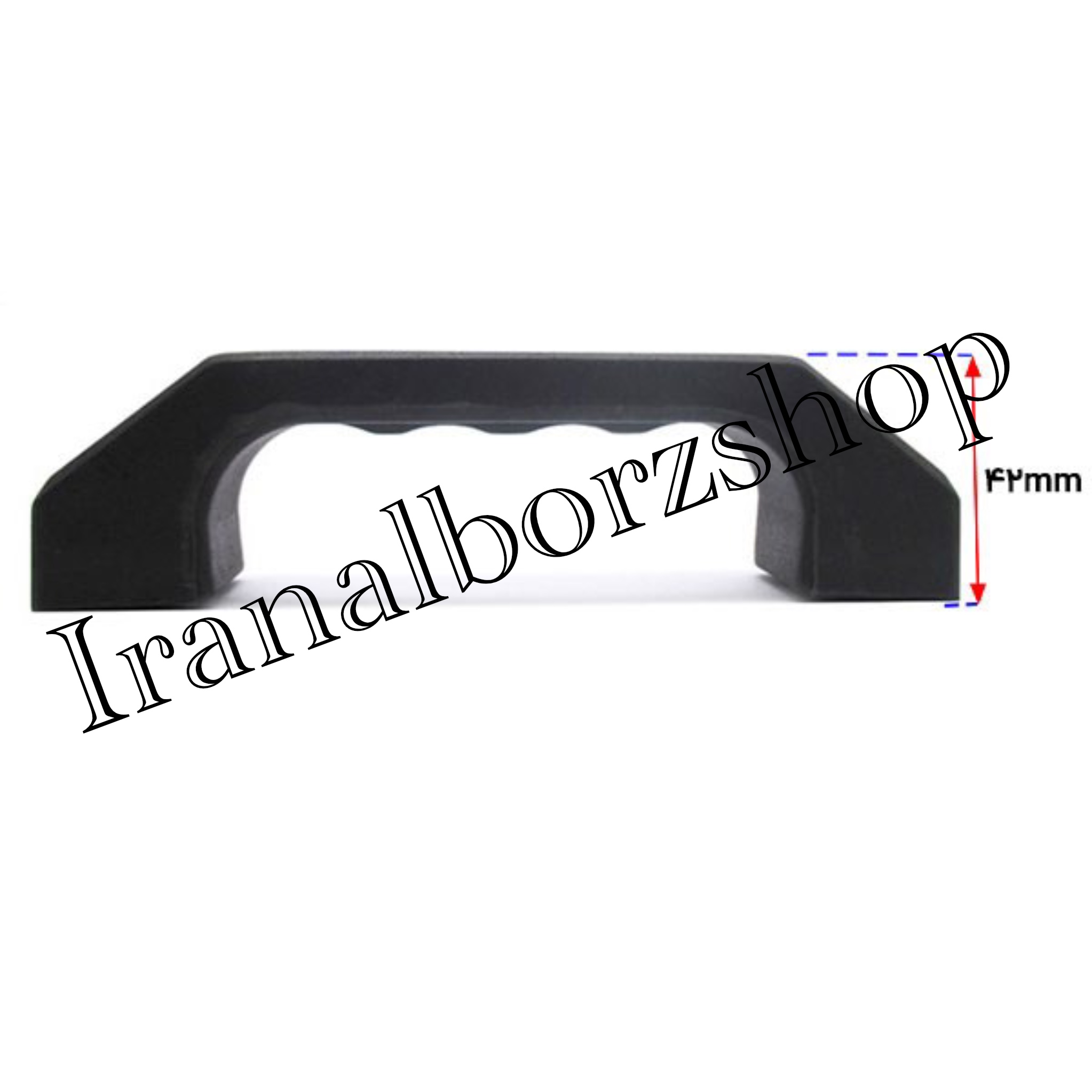 دستگیره پلاستیکی مشکی زاویه دار طول 145 میلی‌متر کد 00202337