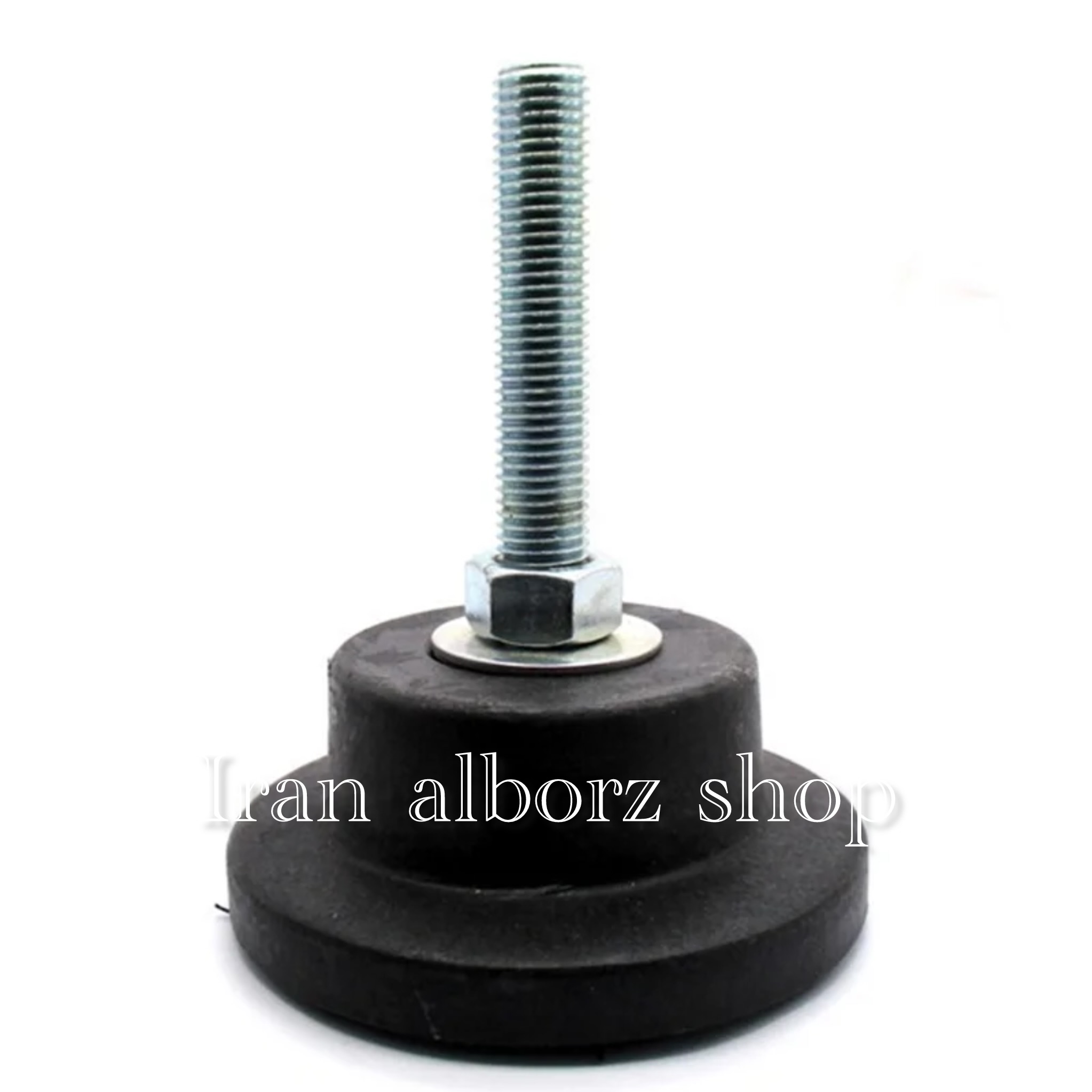 پایه گرد آهنی کف پلاستیکی m24 ثابت قطر 160 طول پیچ 130 میلی‌متر کد 00202087