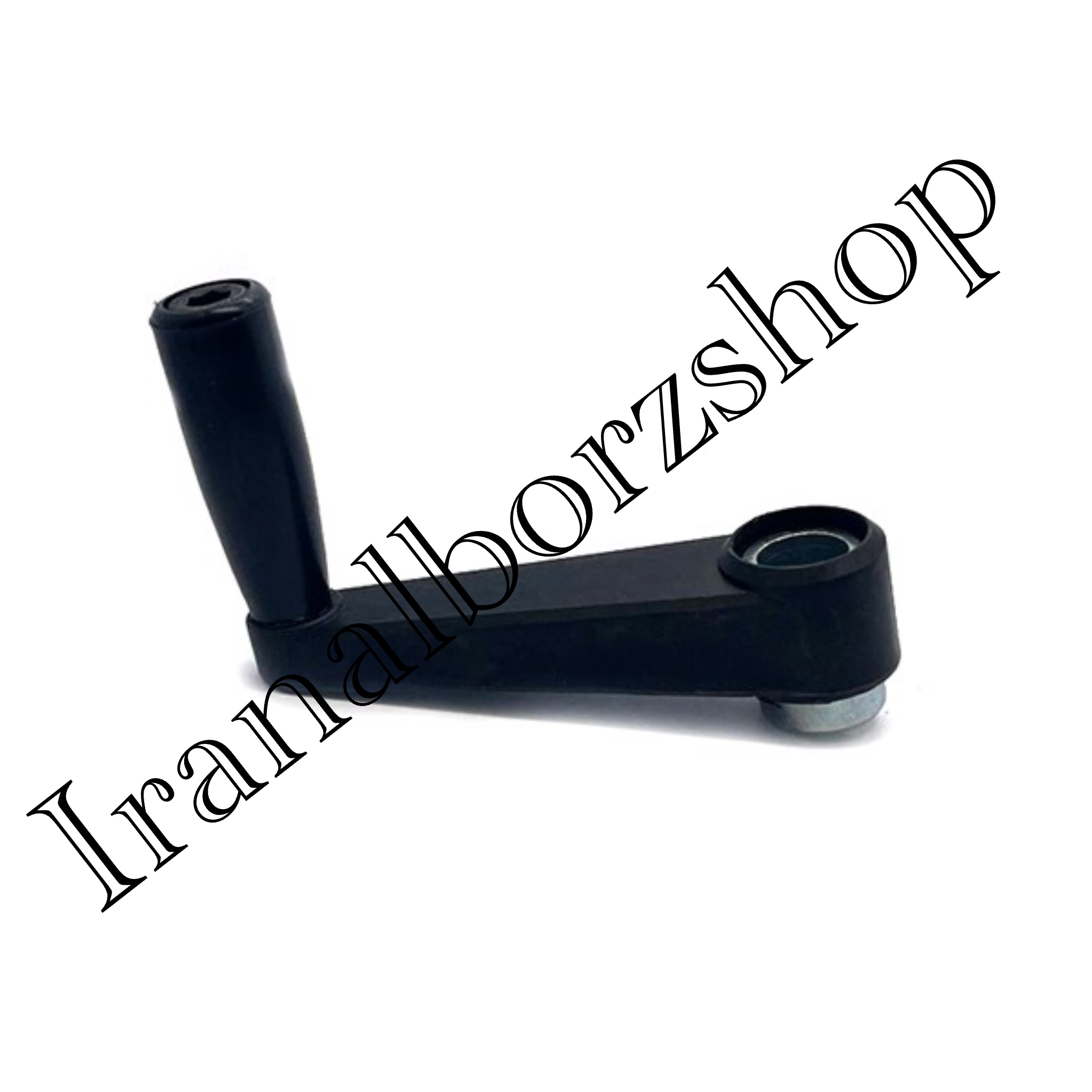 دسته هندلی پلاستیکی مشکی طول 130 میلی‌متر وسط چهارگوش کد 00202386