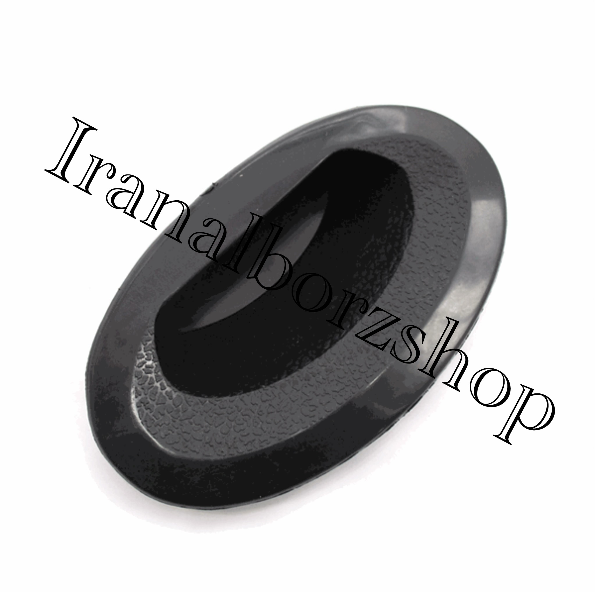 دستگیره پلاستیکی مشکی توکار بیضی طول 12.5 سانتی‌متر کد 00202330